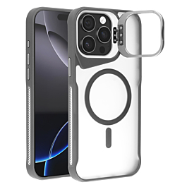 Matte Finish Camera Protection Kickstand Case for 13 Pro Max - Gray