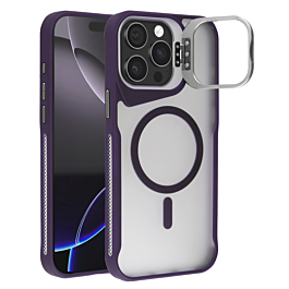 Matte Finish Camera Protection Kickstand Case for 13 Pro Max - Purple