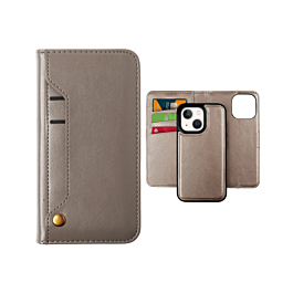 Magnetic Wallet Case for 14 Plus / 15 Plus Gray
