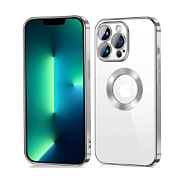 Shiny Case With Wireless Charging for 14 Pro- Silver
