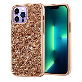 Glitter Case for 14 Pro- Rose Gold