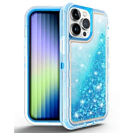 Glitter Defender Case for 14 Pro- Blue