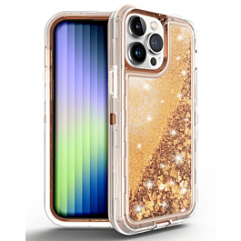 Glitter Defender Case for 14 Pro- Gold