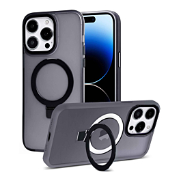 Matte Case with MagSafe Kickstand for 14 Pro Max- Black