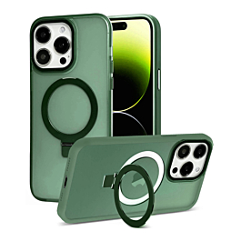 Matte Case with MagSafe Kickstand for 14 Pro Max- Green