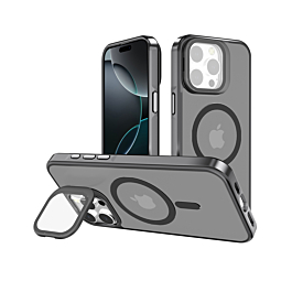 Matte Camera Protection Stand Case for 14 Pro Max- Gray
