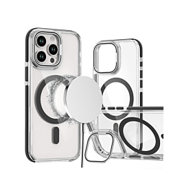 Gloss Camera Protection Stand Case for 14 Pro Max- Black