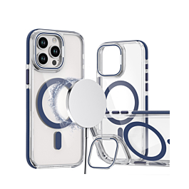 Gloss Camera Protection Stand Case for 14 Pro Max- Blue