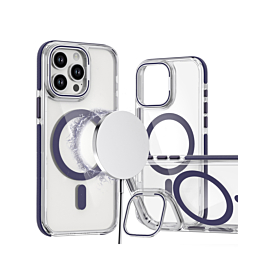Gloss Camera Protection Stand Case for 14 Pro Max- Purple