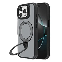 Matte MagSafe Stand Case for 14 Pro Max- Black
