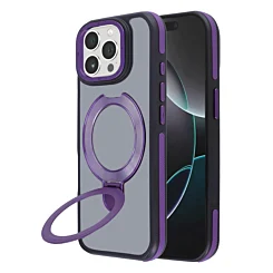 Matte MagSafe Stand Case for 14 Pro Max- Purple