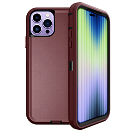 Defender Case for 14 Pro Max- Maroon
