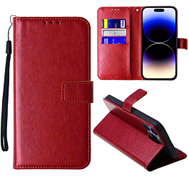 Folio Case for 14 Pro Max- Red