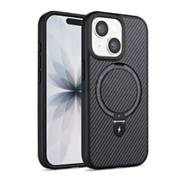MagSafe Kickstand  Carbon Fiber Case for 13/14- Black