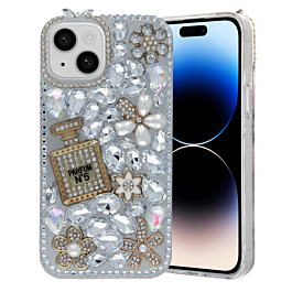 3D Glitter Case for 13/14- Silver