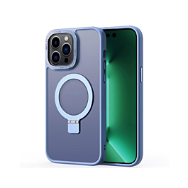 Matte Finish Case with Magsafe Kickstand for 15 Pro- Blue