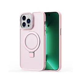 Matte Finish Case with Magsafe Kickstand for 15 Pro- Pink