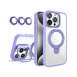 Gloss Case with Dual Kickstand for 15 Pro- Lavender
