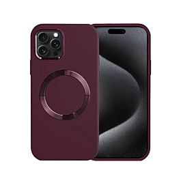 Soft Case Wireless Charging for 15 Pro- Burgundy