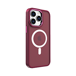 Matte Smoke Case For 15 Pro Max - Red