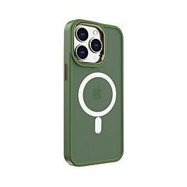 Matte Smoke Case For 15 Pro Max - Green