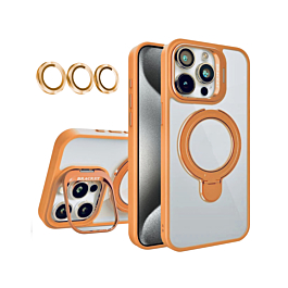 Dual Kickstand Case For 15 Pro Max - Orange