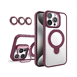Dual Kickstand Case For 15 Pro Max - Purple