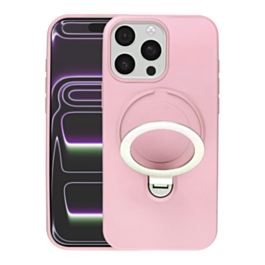 Pastel MagSafe Kick stand Case For 15 Pro Max - Pink