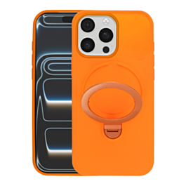 Pastel MagSafe Kick stand Case For 15 Pro Max - Orange