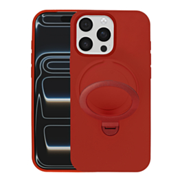Pastel MagSafe Kick stand Case For 15 Pro Max - Red