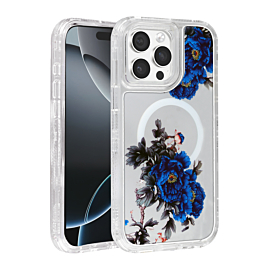 Clear Floral Case For 15 Pro Max - 1