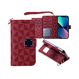Folio Design Case For 15 Pro Max - Red