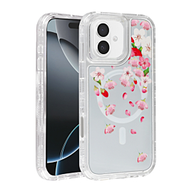 Clear Floral Case For 16 - 4