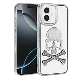 Skull Design Case For 16 - Silver