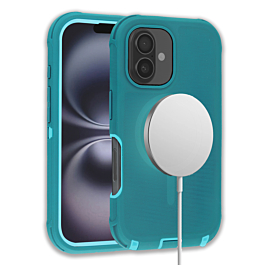 Defender Wireless Charging Case For 16 - Teal