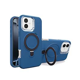 Defender Wireless Charging  With Kickstand Case For 16 - Blue