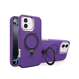Defender Wireless Charging  With Kickstand Case For 16 - Purple