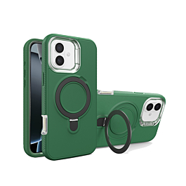 Defender Wireless Charging  With Kickstand Case For 16 - Green