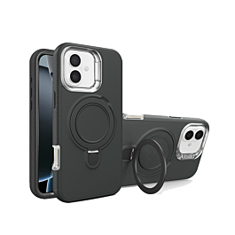 Defender Wireless Charging  With Kickstand Case For 16 - Black