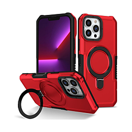 Slim impact case with MagSafe Kick Stand 16 Pro- Red