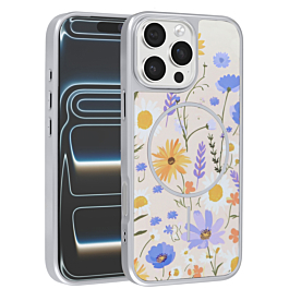 Magsafe Floral Dual Layer Case For 16 Pro- 1