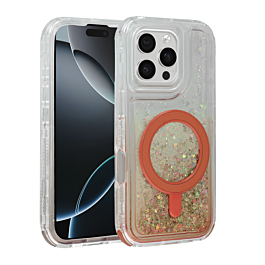 Liquid Glitter Case For 16 Pro- Orange