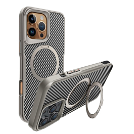 Carbon Fiber Case For 16 Pro- Gray
