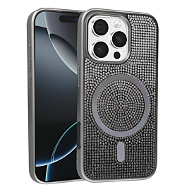 Full Glitter Case For 16 Pro- Silver