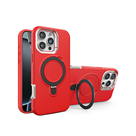 ShockProof With MagSafe Kickstand For 16 Pro- Red