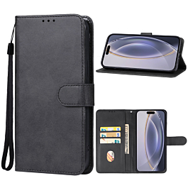 Leather Folio Case For 16 Pro- Black