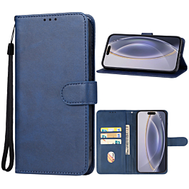 Leather Folio Case For 16 Pro- Blue