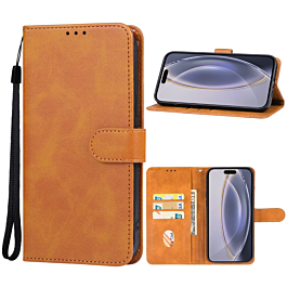 Leather Folio Case For 16 Pro- Orange