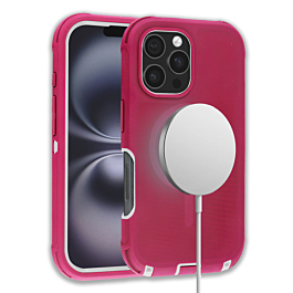 Defender Case With Wireless Charging For 16 Pro- Pink