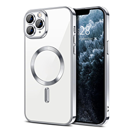 Gloss Wireless Charging Case For 16 Pro Max- Silver